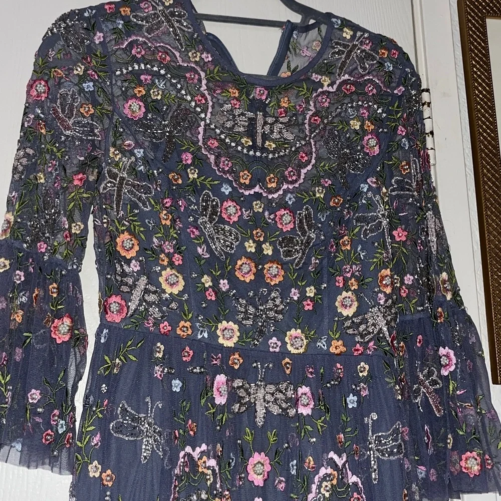 Opulent, exquisite an investment - Needle & Thread Floral Embroidered Dress 4 - Picture 3 of 11